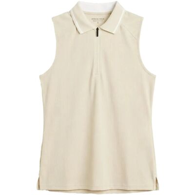 Röhnisch Rib Sleeveless Poloshirt S Beige S Röhnisch Rib Sleeveless Poloshirt S Beige S