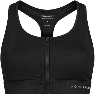 Röhnisch Essential Zip Sportsbra XS Black XS Röhnisch Essential Zip Sportsbra XS Black XS