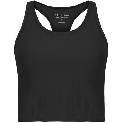 Röhnisch Ribbed R Tank L Black L Röhnisch Ribbed R Tank L Black L