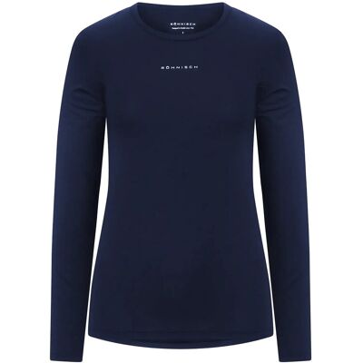 Röhnisch Jacquard Ls Top L Navy L Röhnisch Jacquard Ls Top L Navy L
