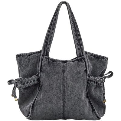 Becksöndergaard Washed Denima Laurel Bag ONE SIZE Grey ONE SIZE Becksöndergaard Washed Denima Laurel Bag ONE SIZE Grey ONE SIZE