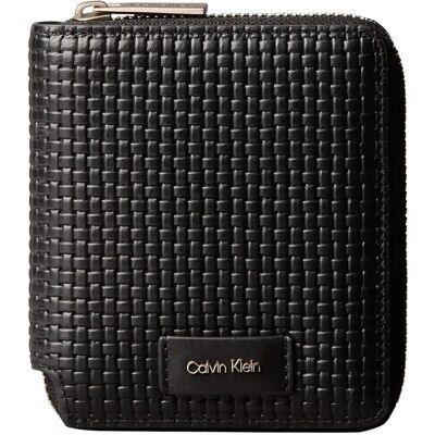 Calvin Embossed Woven Zip Billfold ONE SIZE Black ONE SIZE Calvin Embossed Woven Zip Billfold ONE SIZE Black ONE SIZE