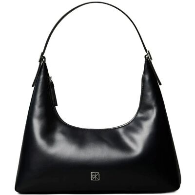 Calvin Emblem Hw Lthr Shoulder Bag ONE SIZE Black ONE SIZE Calvin Emblem Hw Lthr Shoulder Bag ONE SIZE Black ONE SIZE