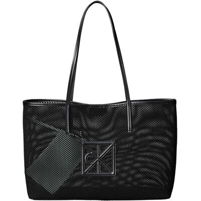 Calvin Emblem Mesh Tote ONE SIZE Black ONE SIZE Calvin Emblem Mesh Tote ONE SIZE Black ONE SIZE