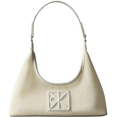Calvin Emblem Mesh Shoulder Bag ONE SIZE Cream ONE SIZE Calvin Emblem Mesh Shoulder Bag ONE SIZE Cream ONE SIZE