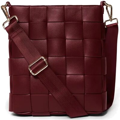 Ceannis Shoulder Bag Braided Strap 22X4.5X27CM Burgundy 22X4.5X27CM Ceannis Shoulder Bag Braided Strap 22X4.5X27CM Burgundy 22X4.5X27CM