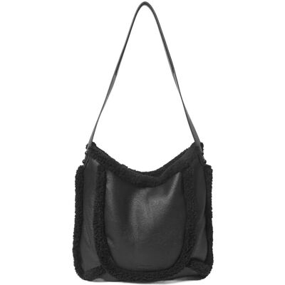 DAY ET Day Faux Shearling Shoulder ONE SIZE Black ONE SIZE DAY ET Day Faux Shearling Shoulder ONE SIZE Black ONE SIZE