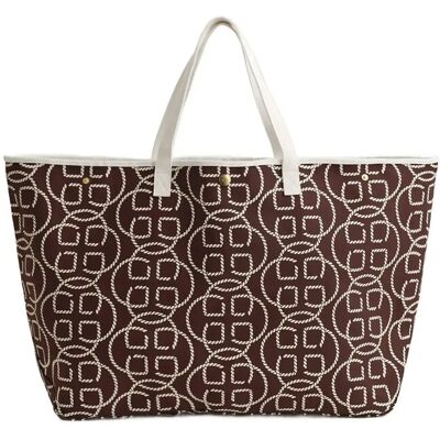 Gant Aop Canvas Beach Bag ONE SIZE Brown ONE SIZE Gant Aop Canvas Beach Bag ONE SIZE Brown ONE SIZE