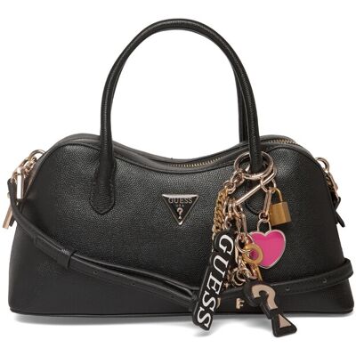 GUESS Davina Satchel ONE SIZE Black ONE SIZE GUESS Davina Satchel ONE SIZE Black ONE SIZE