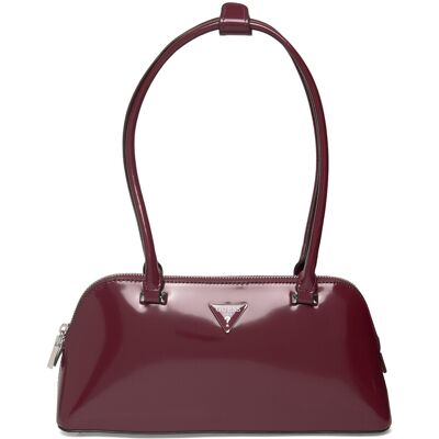 GUESS Arnela Shoulder Satchel ONE SIZE Burgundy ONE SIZE GUESS Arnela Shoulder Satchel ONE SIZE Burgundy ONE SIZE