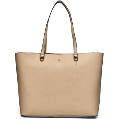 Lauren Ralph Lauren Crosshatch Leather-Karly-Tte-Lrg ONE SIZE Beige ONE SIZE Lauren Ralph Lauren Crosshatch Leather-Karly-Tte-Lrg ONE SIZE Beige ONE SIZE