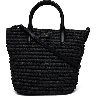 Lauren Ralph Lauren Woven Straw Medium Brie Tote Bag ONE SIZE Black ONE SIZE Lauren Ralph Lauren Woven Straw Medium Brie Tote Bag ONE SIZE Black ONE SIZE
