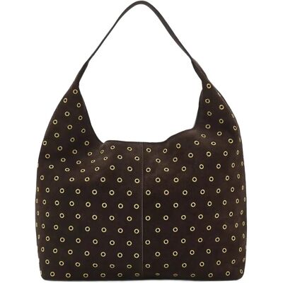 Mango Suede Shopper Bag With Eyelets ONE SIZE Brown ONE SIZE Mango Suede Shopper Bag With Eyelets ONE SIZE Brown ONE SIZE
