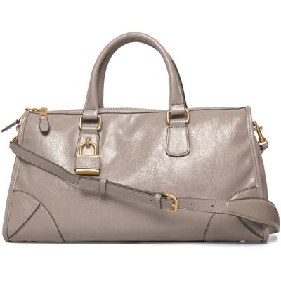 Mango Shiny Handbag With Handles ONE SIZE Grey ONE SIZE Mango Shiny Handbag With Handles ONE SIZE Grey ONE SIZE