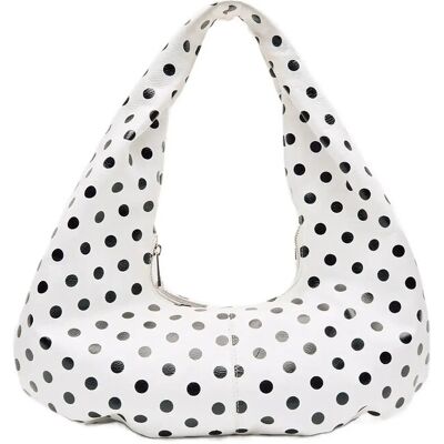 Nunoo Small Alma Draped Polka White/Black ONE SIZE White ONE SIZE Nunoo Small Alma Draped Polka White/Black ONE SIZE White ONE SIZE