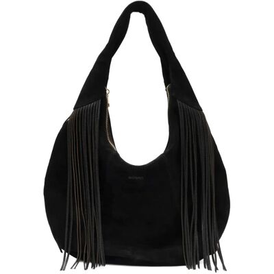 Nunoo Gabi Suede Fringe Black W. Gold ONE SIZE Black ONE SIZE Nunoo Gabi Suede Fringe Black W. Gold ONE SIZE Black ONE SIZE