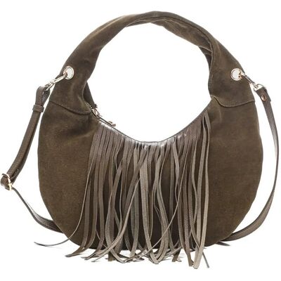 Nunoo Mini Gabi Suede Fringe Dark Olive W. Gold ONE SIZE Khaki ONE SIZE Nunoo Mini Gabi Suede Fringe Dark Olive W. Gold ONE SIZE Khaki ONE SIZE