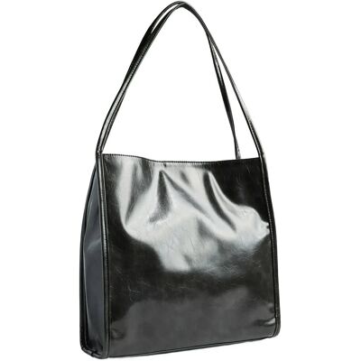Pieces Pcmalou Patent Shopping Bag Wb ONE SIZE Black ONE SIZE Pieces Pcmalou Patent Shopping Bag Wb ONE SIZE Black ONE SIZE