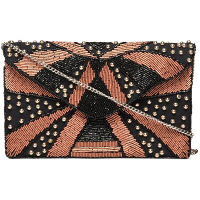 Pipol's Bazaar Toro Beaded Clutch Brown ONE SIZE Brown ONE SIZE Pipol's Bazaar Toro Beaded Clutch Brown ONE SIZE Brown ONE SIZE