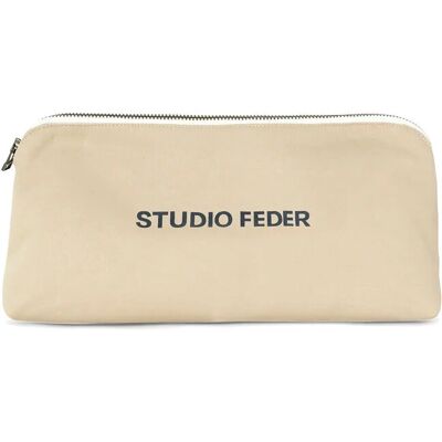 STUDIO FEDER Celia Mini Toiletry Bag - Canvas 22X12X8CM Beige 22X12X8CM STUDIO FEDER Celia Mini Toiletry Bag - Canvas 22X12X8CM Beige 22X12X8CM