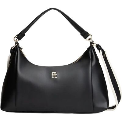 Tommy Hilfiger Th Essential Shoulder Bag ONE SIZE Black ONE SIZE Tommy Hilfiger Th Essential Shoulder Bag ONE SIZE Black ONE SIZE