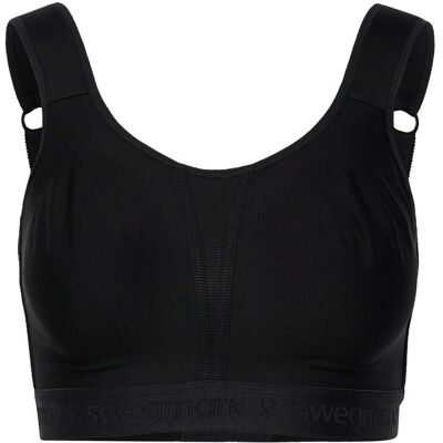 Swegmark Kimberly Iconic Sport Bra Moulded Cups B x 75 Black B x 75 Swegmark Kimberly Iconic Sport Bra Moulded Cups B x 75 Black B x 75