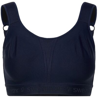 Swegmark Kimberly Iconic Sport Bra Moulded Cups F x 75 Navy F x 75 Swegmark Kimberly Iconic Sport Bra Moulded Cups F x 75 Navy F x 75