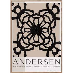 ChiCura H.c. Andersen - Flower Mind 70X100CM Black 70X100CM ChiCura H.c. Andersen - Flower Mind 70X100CM Black 70X100CM