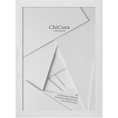 ChiCura Wooden Frame - A5 - Glass 14.8X21CM White 14.8X21CM ChiCura Wooden Frame - A5 - Glass 14.8X21CM White 14.8X21CM