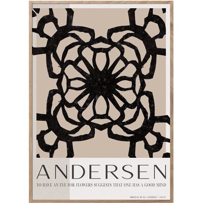 ChiCura H.c. Andersen - Flower Mind 50X70CM Black 50X70CM ChiCura H.c. Andersen - Flower Mind 50X70CM Black 50X70CM