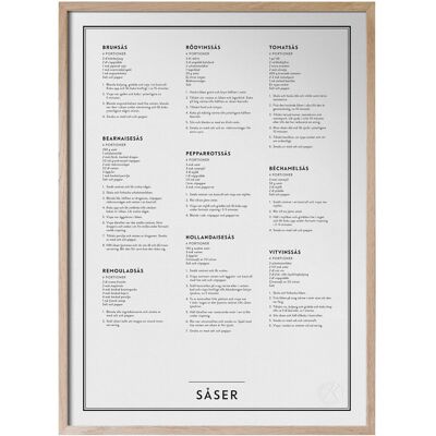 Kunskapstavlan® Såser 30X40 Beige 30X40 Kunskapstavlan® Såser 30X40 Beige 30X40