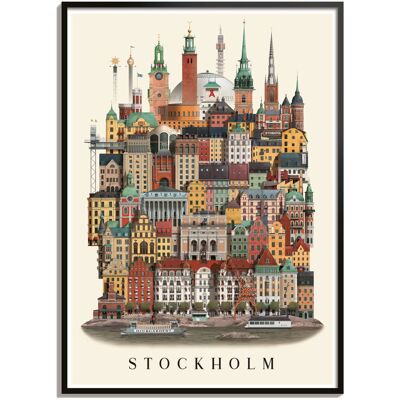 Martin Schwartz Stockholmstandard Poster 50X70CM Patterned 50X70CM Martin Schwartz Stockholmstandard Poster 50X70CM Patterned 50X70CM
