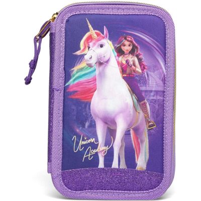 Euromic Unicorn Academy, Fyldt Dobbelt Penalhus ONE SIZE Purple ONE SIZE Euromic Unicorn Academy, Fyldt Dobbelt Penalhus ONE SIZE Purple ONE SIZE