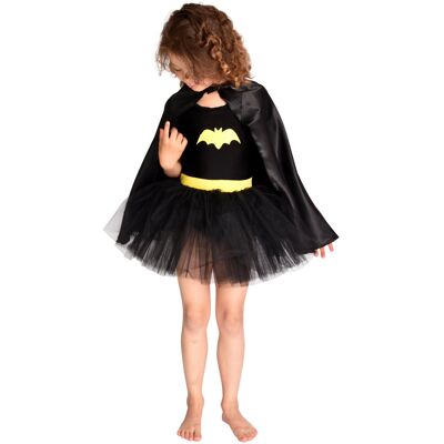 Den goda fen Bat Tutu Dress W Cape 110-116 Black 110-116 Den goda fen Bat Tutu Dress W Cape 110-116 Black 110-116