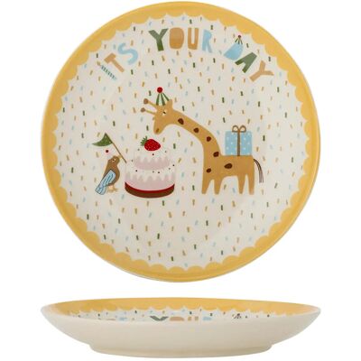 Bloomingville Celebrate Plate Ø 16 CM Yellow Ø 16 CM Bloomingville Celebrate Plate Ø 16 CM Yellow Ø 16 CM