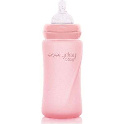 Everyday Baby Glassflaske M Rosa - Bæbeløfse Everyday Baby Glassflaske M Rosa - Bæbeløfse