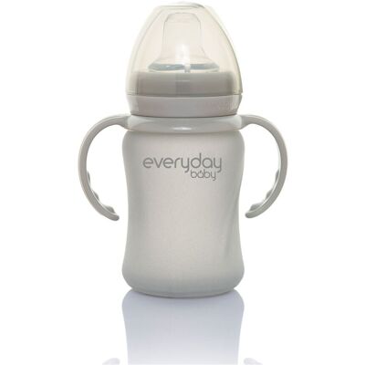 Everyday Baby Glass Sippy Cup Healthy + Quiet Grey 150 ml Grey 150 ml Everyday Baby Glass Sippy Cup Healthy + Quiet Grey 150 ml Grey 150 ml