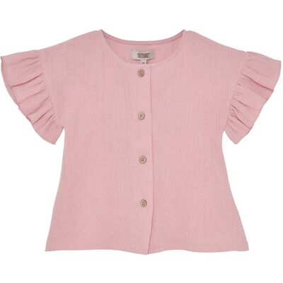 Huttelihut Blouse Ss Muslin 122 Pink 122 Huttelihut Blouse Ss Muslin 122 Pink 122