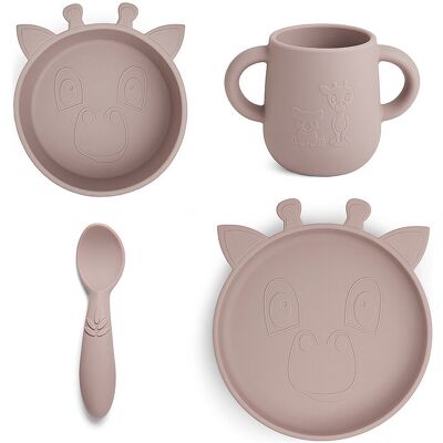 Nuuroo Lykke Silicone Dinner Set 4-Pack Giraf ONE SIZE Pink ONE SIZE Nuuroo Lykke Silicone Dinner Set 4-Pack Giraf ONE SIZE Pink ONE SIZE