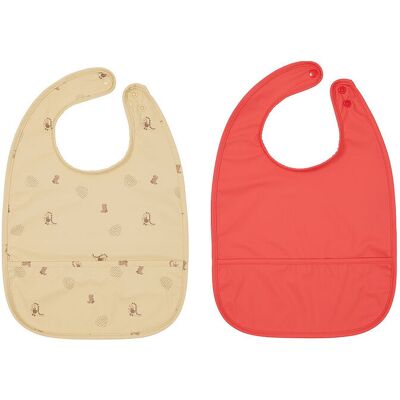 OYOY MINI Dino Bib - Pack Of 2 37X27CM Patterned 37X27CM OYOY MINI Dino Bib - Pack Of 2 37X27CM Patterned 37X27CM