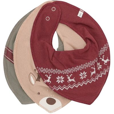 Pippi Bandana Bib Uni -Aop (3-Pack) ONE SIZE Red ONE SIZE Pippi Bandana Bib Uni -Aop (3-Pack) ONE SIZE Red ONE SIZE