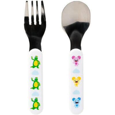 Teddykompaniet Barnebestikk - Rustfritt stål Gaffel & Skje Teddykompaniet Barnebestikk - Rustfritt stål Gaffel & Skje