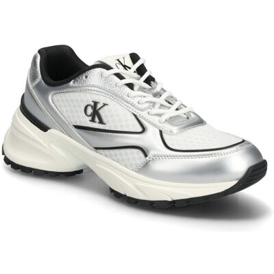 Calvin Hike Runner Lace Up Mesh Mix Met 41 Silver 41 Calvin Hike Runner Lace Up Mesh Mix Met 41 Silver 41