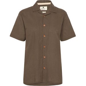 Anerkjendt Akleo S/S Cot/Linen Shirt S Brown S Anerkjendt Akleo S/S Cot/Linen Shirt S Brown S