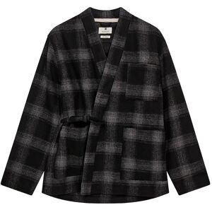 Anerkjendt Akjesper Wool Check Kimono M Black M Anerkjendt Akjesper Wool Check Kimono M Black M