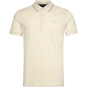 BOSS Beige bomulls piqué polo med smal passform - Polo Shirt BOSS Beige bomulls piqué polo med smal passform - Polo Shirt