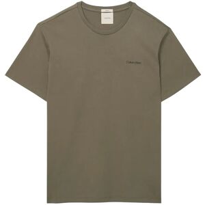 Calvin Ss Micro Logo Crewneck Tee S Khaki S Calvin Ss Micro Logo Crewneck Tee S Khaki S