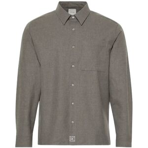 Calvin Ls Solid Silk Wool Easy Shirt S Grey S Calvin Ls Solid Silk Wool Easy Shirt S Grey S