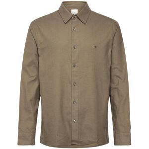 Calvin Ls Melange Flannel Easy Shirt L Khaki L Calvin Ls Melange Flannel Easy Shirt L Khaki L