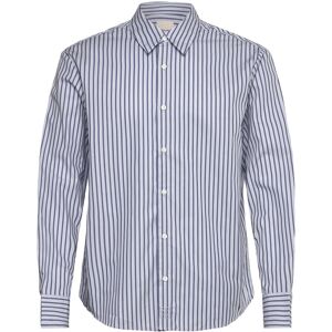 Calvin Ls Thin Dbl Stripe Cotton Easy S M White M Calvin Ls Thin Dbl Stripe Cotton Easy S M White M